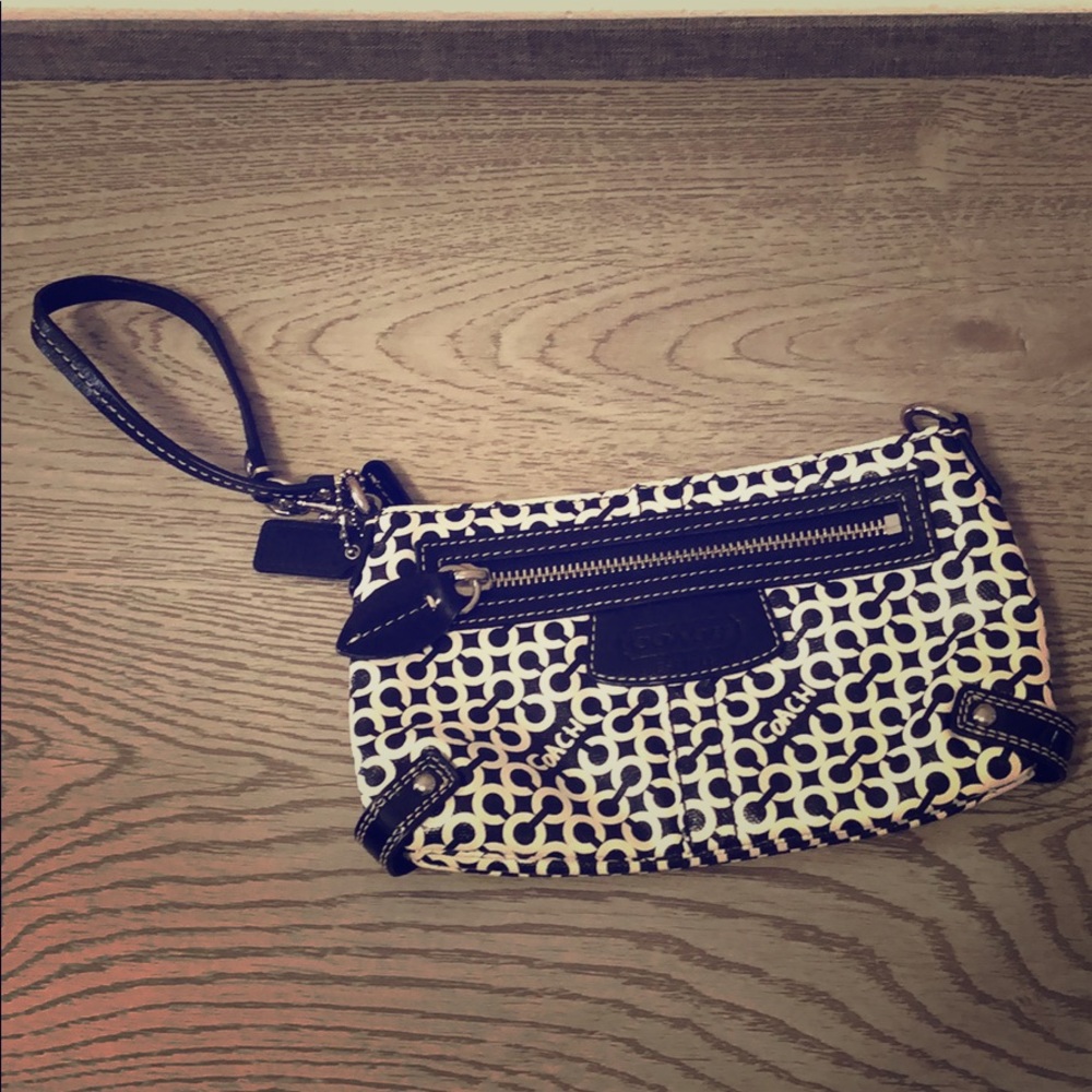 Coach monogram wristlet